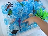 KIDS Tactile SENSORY Experience - Jelly BeadZ® 3 COLOR-BLUE-Water Bead gel 3 PACKS of 5 grams per pack. Sea creatures NOT included