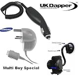 Genuine Samsung X600 UK 3 Pin Mains Charger And In Car Charger + Mobile Car H...