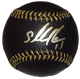 Starlin Castro Autographed Black Official Major League Baseball W/PROOF, Picture of Starlin Signing For Us, Chicago Cubs