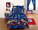 NBA Montage Basketball Bedding- Comforter and Sheet Set Combo
