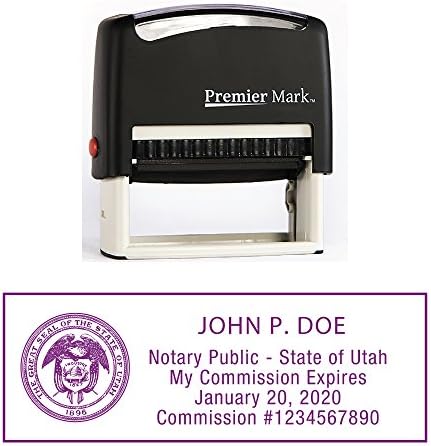 Utah Notary Self-Inking Rubber Stamp - Meets State Specifications