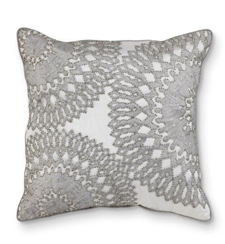 Lace Embroidered Graphic Cushion