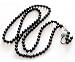 6mm 108 Black Agate Beads Tibetan Buddhist Prayer Meditation Mala Necklace