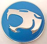  : Chrome / Lt. Blue Enamel Thundercats Logo Belt Buckle