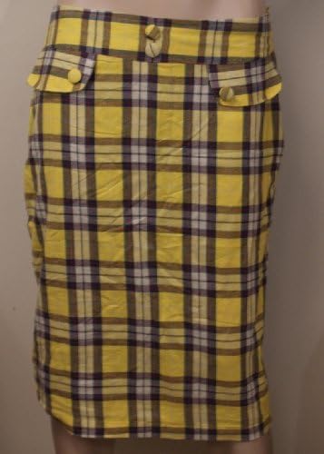 Sports (Pencil) Skirt (Yellow Plaid) (Size JRS 5)