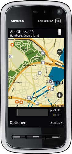 Nokia 5800 XpressMusic Smartphone (GPS, WLAN, UMTS, Navigationslizenz, 3.2 MP, Ovi Karten) black dark silver