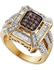 0.88CT COGNAC DIAMOND FASHION RING