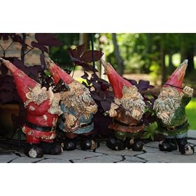 Terrapin Trading, C5 TDE-MGA4, Garden Gnome Quartet Mixed Assortment Set of Four by 