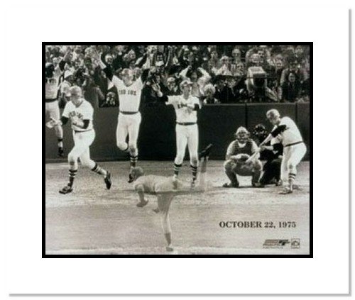 Carlton Fisk Boston Red Sox MLB Double Matted 8x10 Photograph 1975 World Series HR