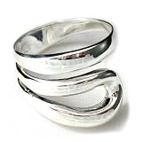 Image of Studio Sterling Silver Twirl Top Ring