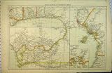 1895 WEST AFRICA COLONIAL MAP CAMEROONS SLAVE
