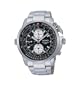 Seiko Men's SNAB67 Stainless-Steel Quartz Watch with Black Dial