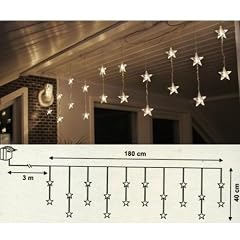 LED Lichtervorhang 20 Sterne 180x40cm warmweiss Best Season 2006-63