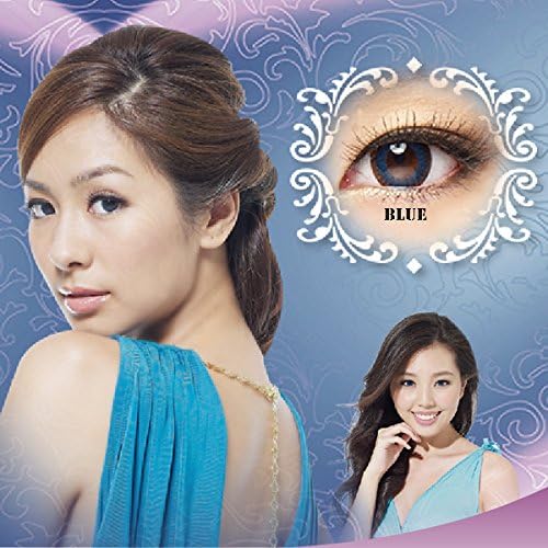L06 CAMAX Monthly 30 Days Circle Color Lens Eye Makeup One Pair Set (Blue)