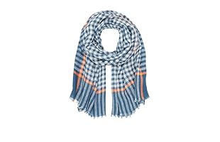 Marc by Marc Jacobs Fular Woven Belinda Check Azul / Blanco