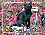 Rose Garden Black Cat Giant Laminate Placemat