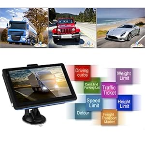 Cheap  Excelvan® 7" Inch LCD Display Touchscreen Truck Car GPS Navigation SAT NAV UK EU Maps FM POI SpeedCam MP3 MP4 Video Player Ebook Touchpad TF Card Supported Function FM Transmitter 8GB 128MB Free EU UK Maps