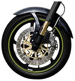リムストライプ　ダブルライン　ライムグリーン　16〜18インチ 18ga