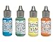 Tim Holtz Ranger Distress Oxide Re-Inkers for Bundle B - Four .5 oz Bottles - Mermaid Lagoon, Evergreem Bough, Squeezed Lemonade, Carved Pumpkin