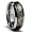 8MM Concave Black Laser Etched Tungsten Carbide Ring Wedding Band Size 7
