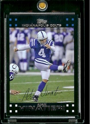 2007 Topps Football # 221 Adam Vinatieri - Indianapolis Colts - NFL Trading Cards