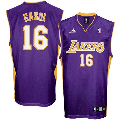 Adidas Los Angeles Lakers Pau Gasol Replica Road Jersey