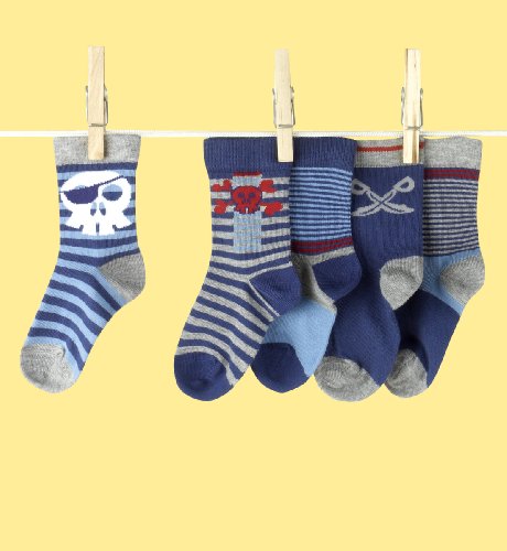 5 Pairs of Younger Boys Cotton Rich Pirate Socks