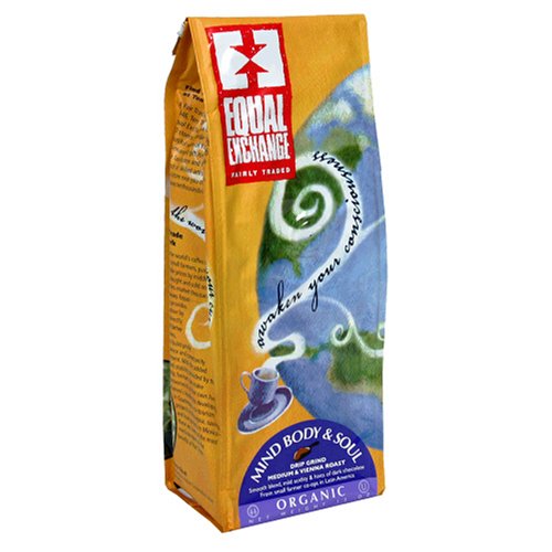 Equal Exchange Organic Coffee, Mind Body Soul, Ground, 12-Ounce Bag (Pack of 3) by Equal Exchange