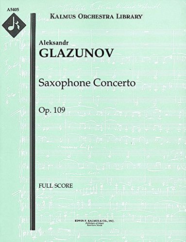 Saxophone Concerto, Op.109: Full Score [A5405]
