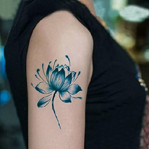 GeAiFei Waterproof High Quality Temporary Tattoo Sticker "The lotus" -15.3*10.5 cm