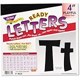 Trend T79741 Ready Letters Playful Combo Set, Black, 4"h, 216/Set (TEPT79741)