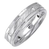 51KhNC9zO L. SL160  PLT950 Platinum Diamond 0.24ct Wedding Band   Width: 6mm   Sizes 5 13 Reviews