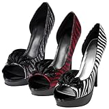 Journee Collection Womens Zebra Print Platform Pumps