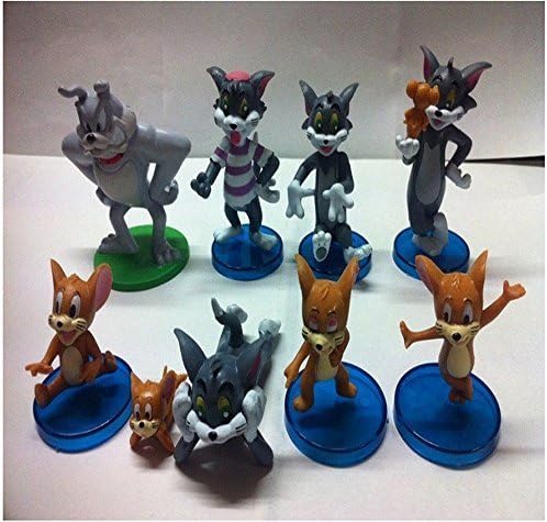 jinnuo star® Tom and Jerry 9 Piece Play Set with 9 Tom, Jerry, and Spike Figures