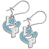 Logoart Detroit Pistons Heart Earrings