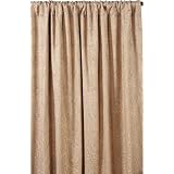 Antigone 54 x 84 Beige and Light Blue Curtain Panel by Jennifer Taylor