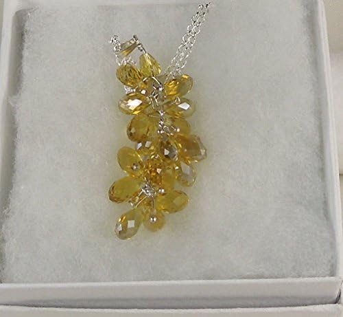 champagne teardrop crystal pendant #1101