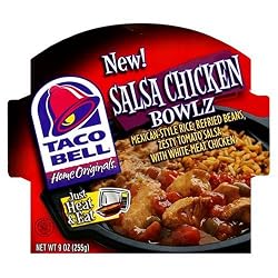 Taco Bell Home Originals Entrees, Salsa Chicken, 9-Ounce Microwavable Bowls (Pack of 6)