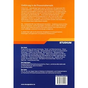 Einführung in die Finanzmathematik: Klassische Verfahren und neuere Entwicklungen: Effekt