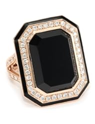 Ivanka Trump "Octagonal" Cocktail Ring with Black Onyx and Diamonds