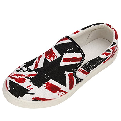 Qise Fashion British Flag Pattern Lazy Canvas Shoes for Women's