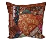 Cotton Cushion Covers Rust Beaded Floor Pillows Cover 24 Inch