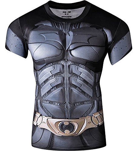 2016 Batman Avengers Costume Marvel Comics Mens Compression T shirt