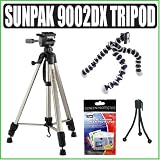 Sunpak 9002DX Tripod with 3-Way Quick-Release Pan Head + Accessory Kit