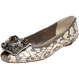 Bourne Womens Britt Peep Toe Flat