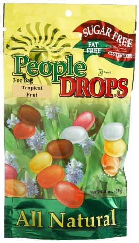 People Drops Tropical Fruit Drops, 3-Ounce Pouches (Pack of 12)