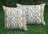 Gatehouse Olive Pillow Sundure Fabric - Set of 2