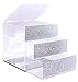 JiBen Clear Acrylic 3 Tiers Makeup and Jewelry Organizer - Silver