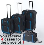 from CONSTELLATION LUGGAGE INTERNATIONAL CONSTELLATION 4 PIECE LUGGAGE TRAVEL BAG SUITCASE SET Model CONSTELLATION 4 PIECE SET