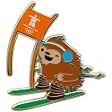 2010 Winter Olympics Skier Quatchi Collectible Pin